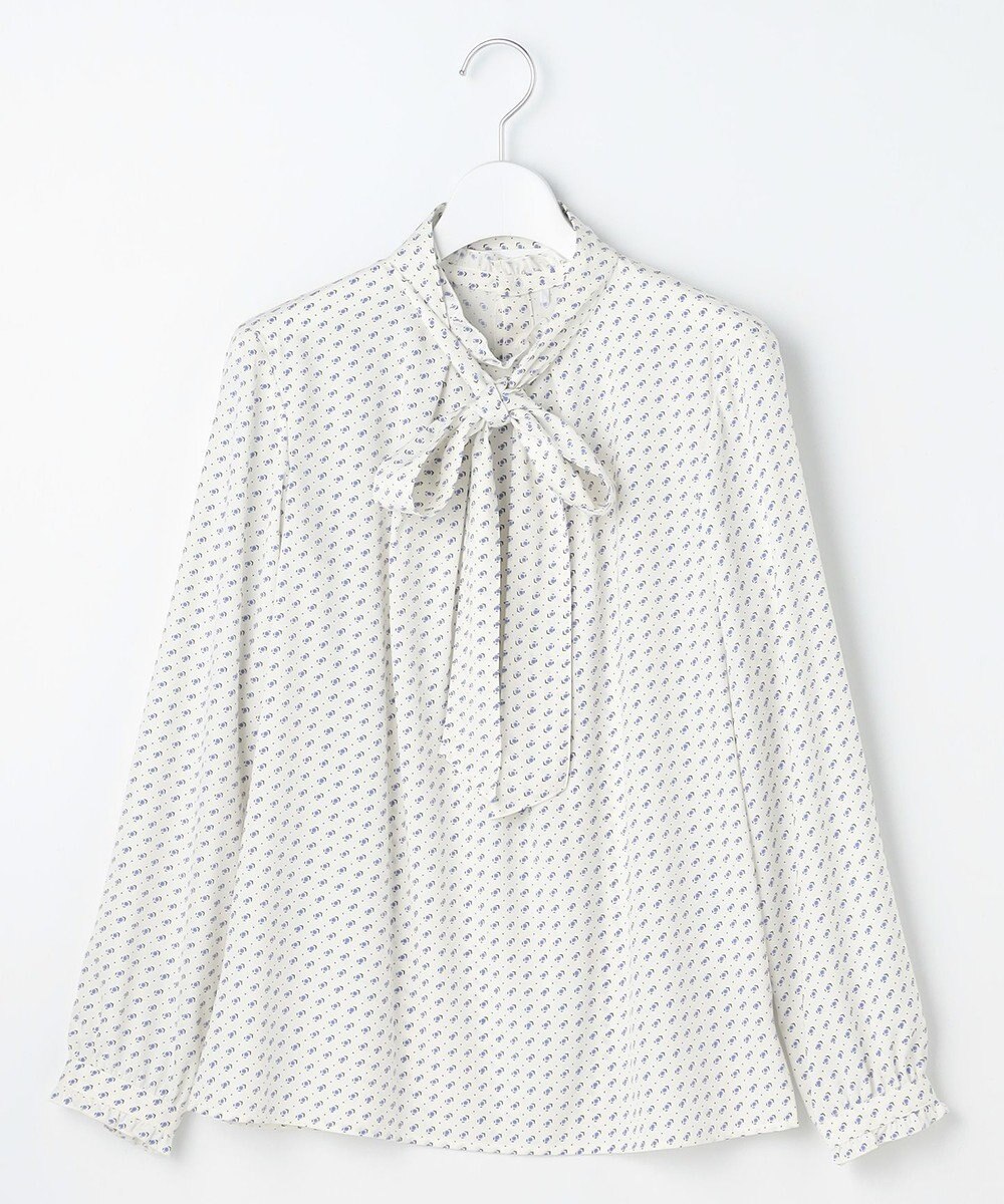 J.PRESS LADIES S スエード幾何プリント ブラウス 