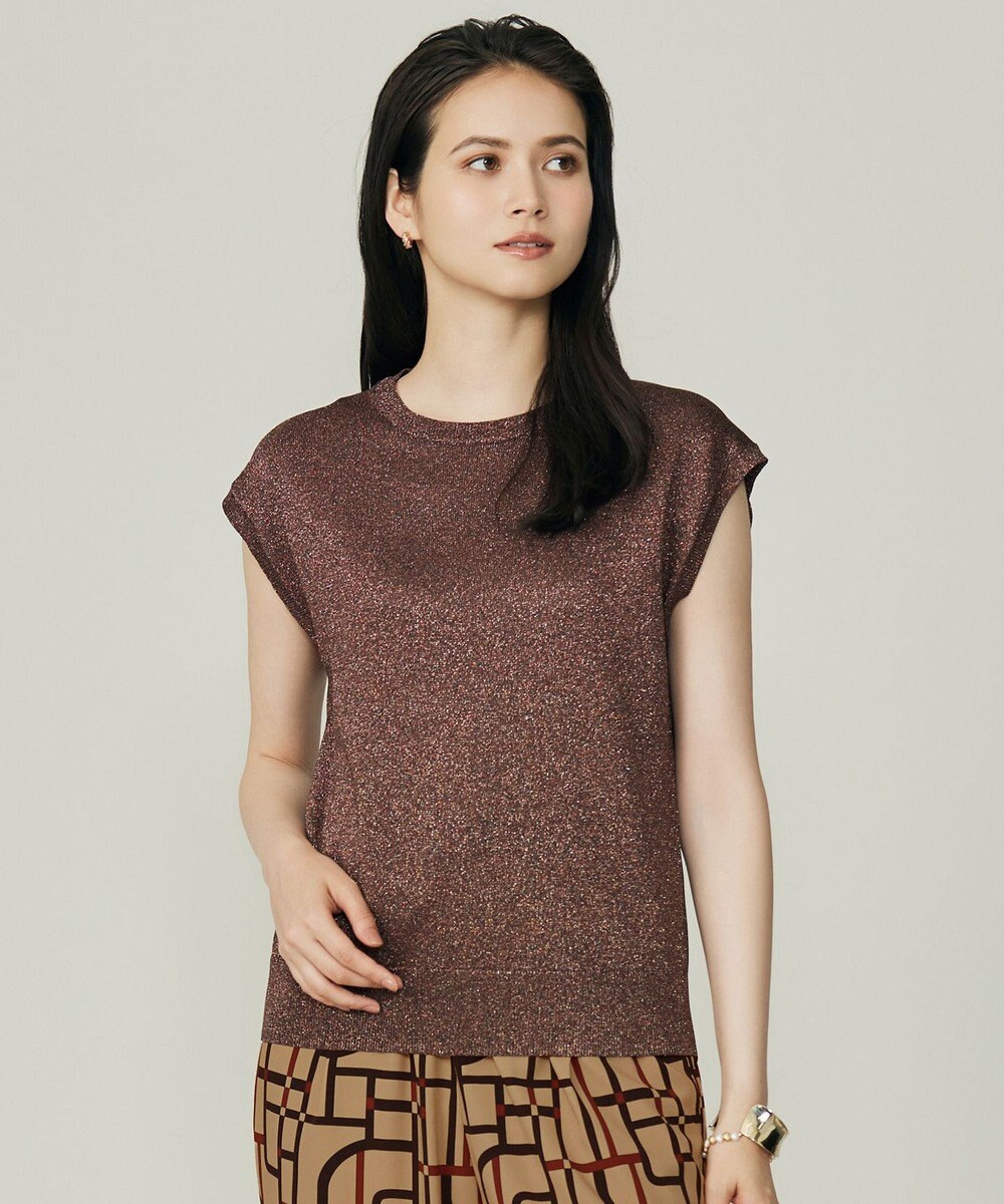 自由区 S 【カタログ掲載】カラーミックスラメスリーブレス ニット 