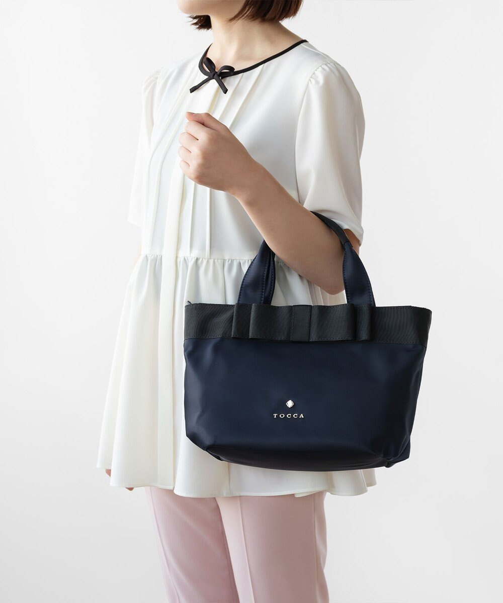TOCCA 【大人百花掲載】【撥水】RIBBON BRICK TOTE M トートバッグ M 