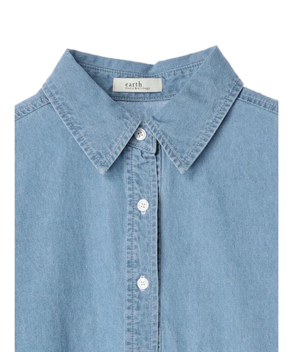 earth music&ecology クロップドポケットポイントシャツ 