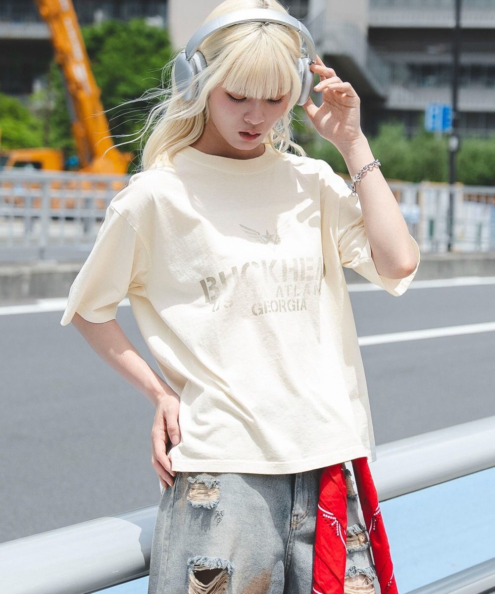 WEGO 【ユニセックス着用ITEM/MLサイズ展開】ステンシルロゴグラフィックT（SS） 