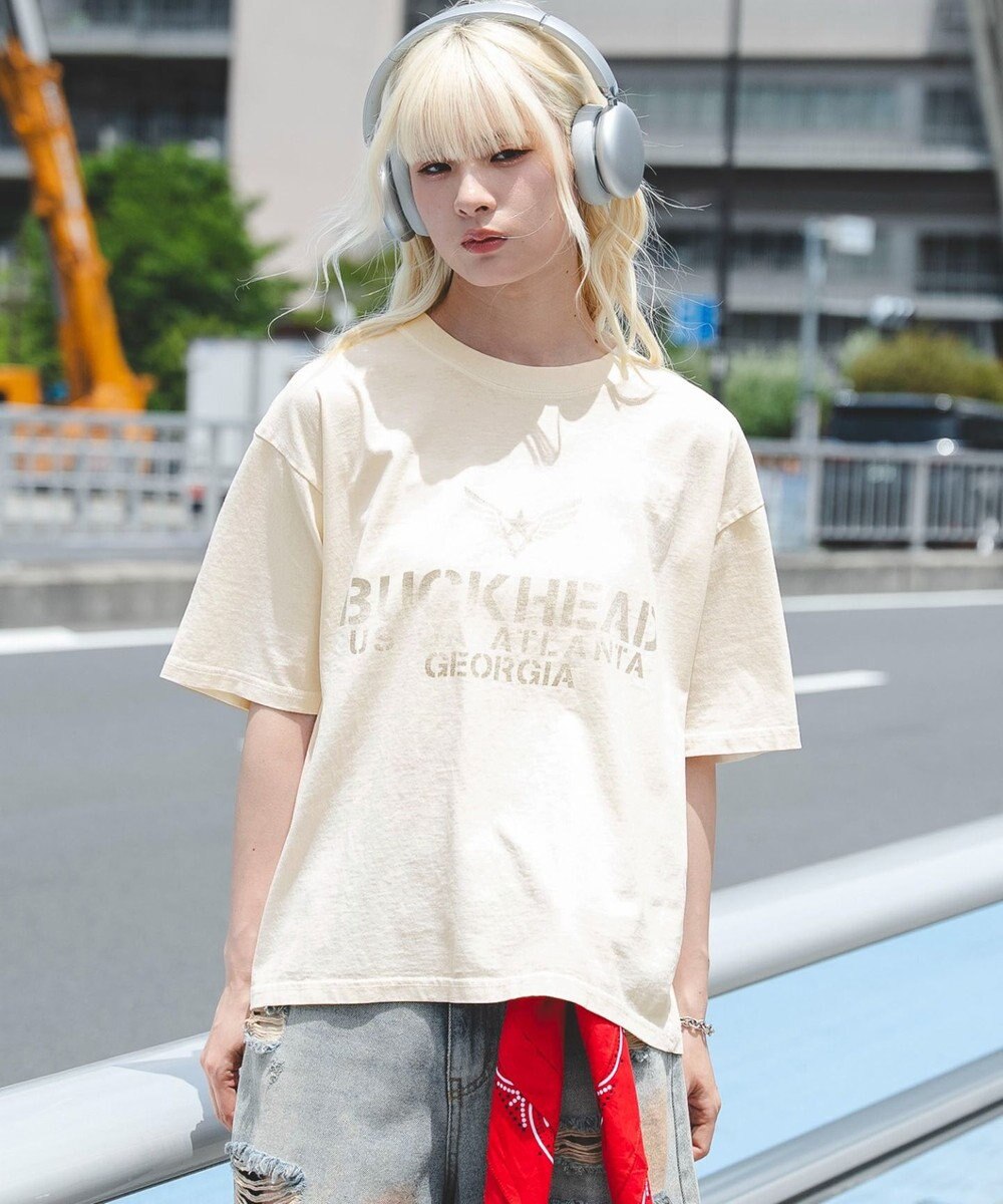 WEGO 【ユニセックス着用ITEM/MLサイズ展開】ステンシルロゴグラフィックT（SS） 
