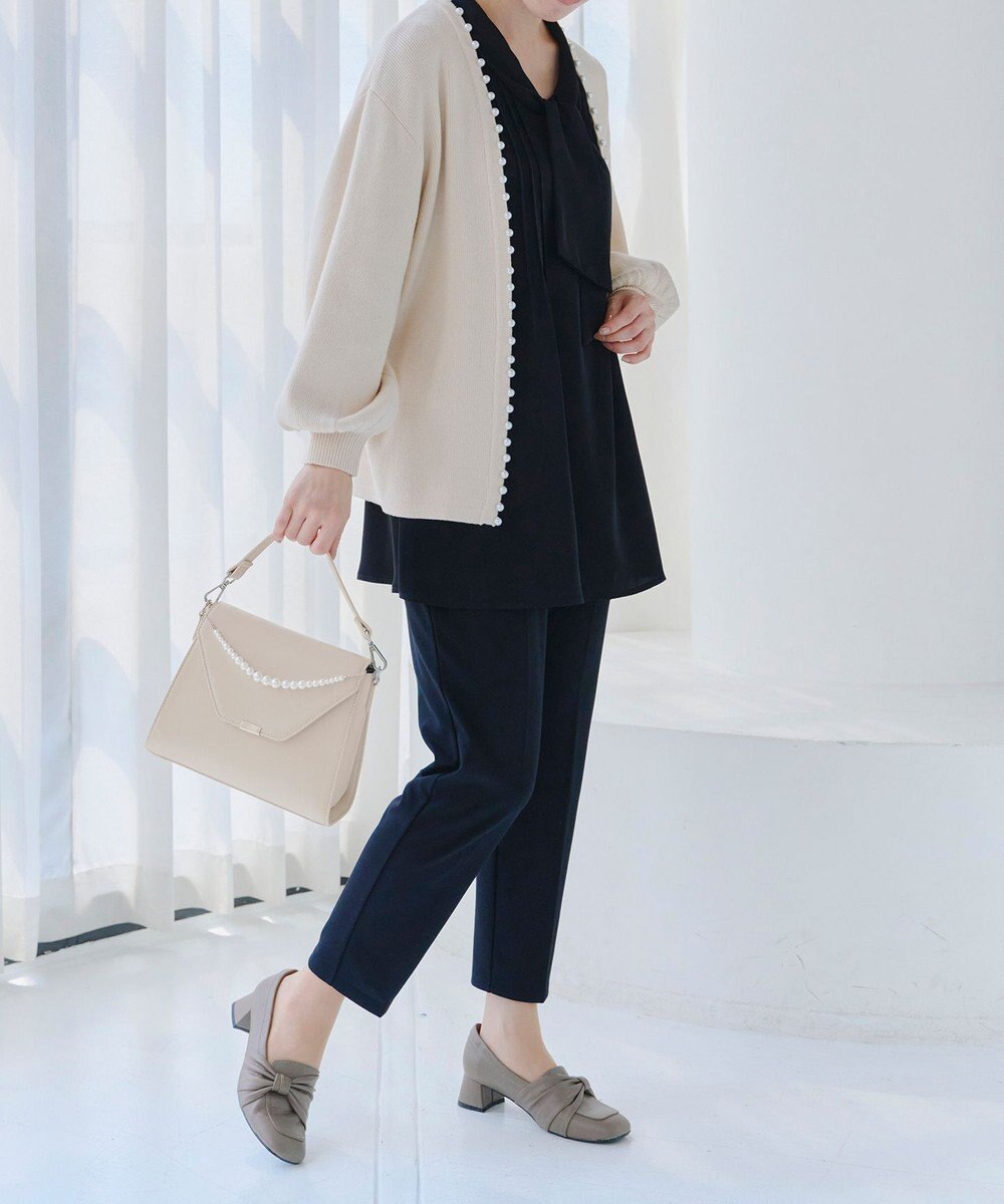 Tiaclasse 【安田美沙子さん着用・4way /2TYPEハンドル】パールチェーン付きハーフフォーマルミニバッグ 