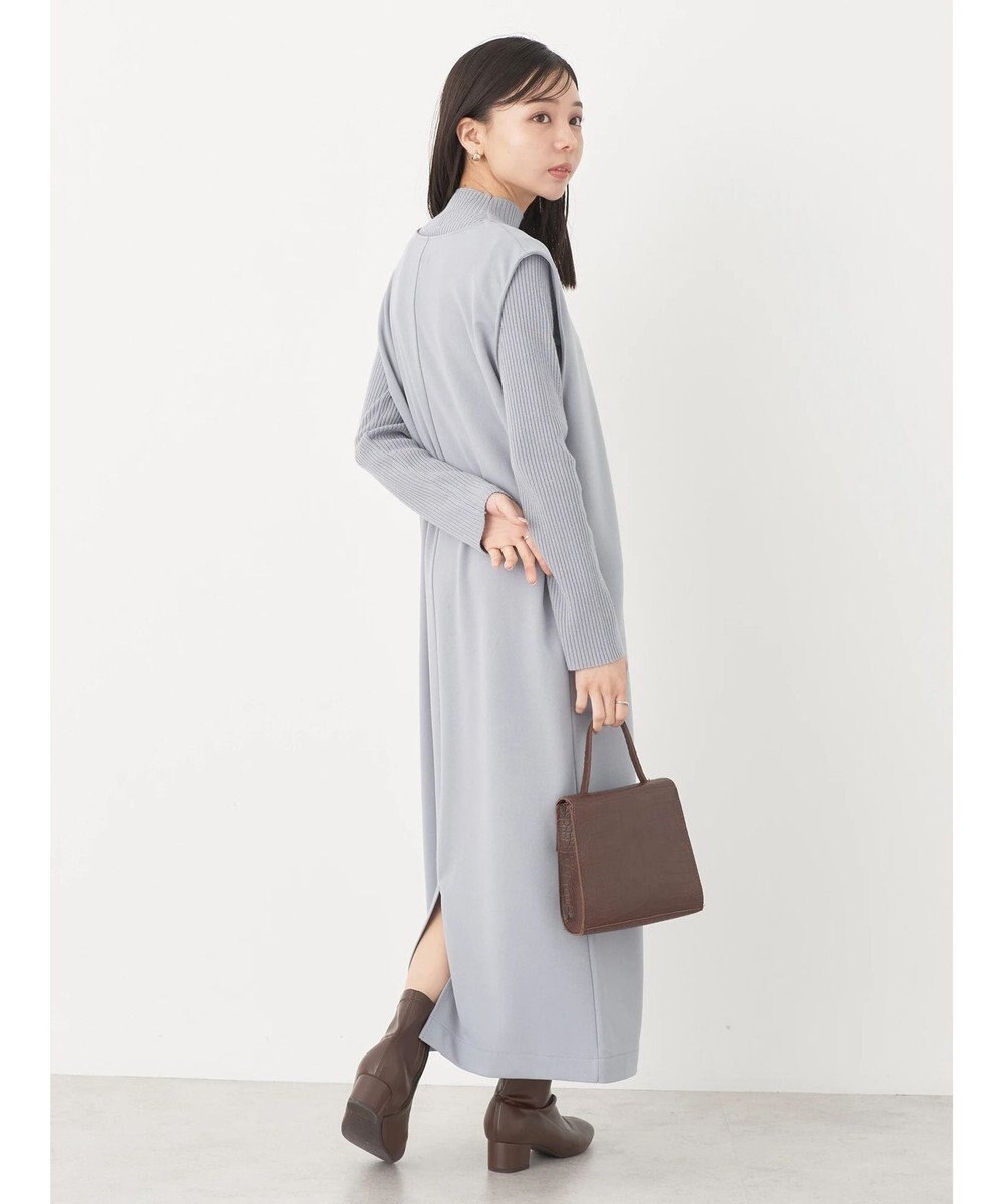 earth music&ecology ＳＥＴ２点Ｖネックジャンスカ＋ハイネックニット 