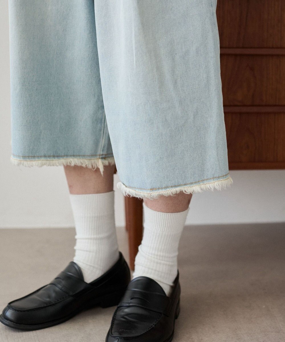 WEGO クロップドワイドデニムパンツ 