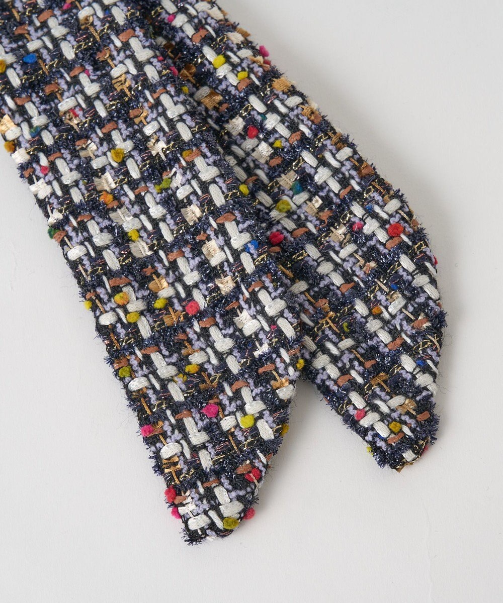 russet ツイードスカーフ付きレザー2WAYショルダーバッグ(CE-1632) 