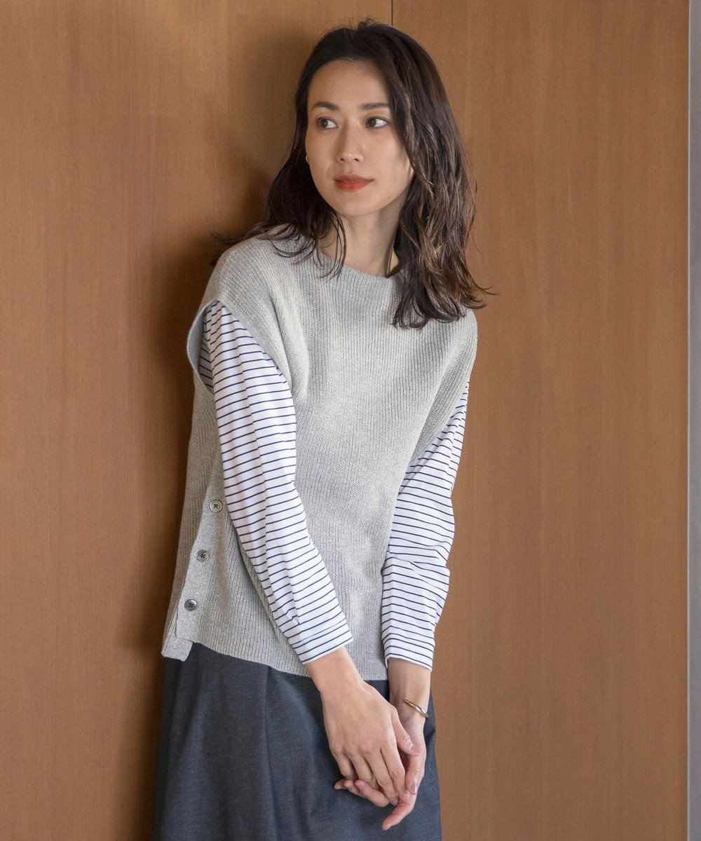 洗える】LINEN COTTON ニット ベスト / J.PRESS LADIES | ファッション