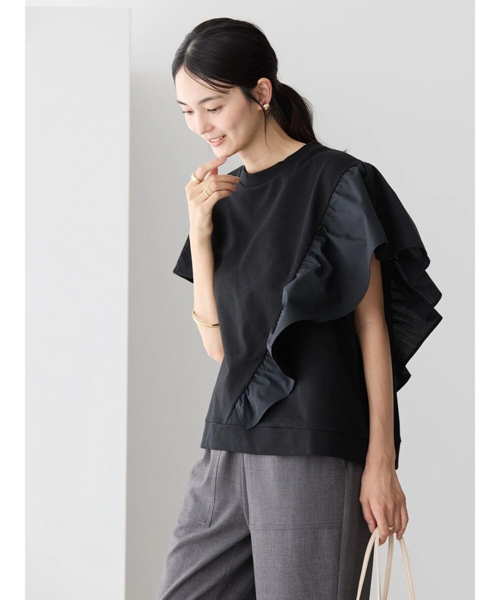 AMERICAN HOLIC ショルダーフリルミニ裏毛プルオーバー 