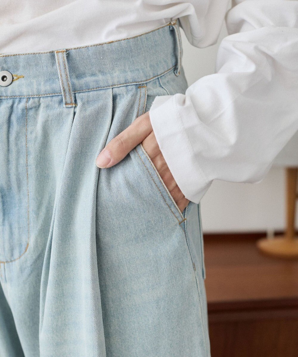 WEGO クロップドワイドデニムパンツ 