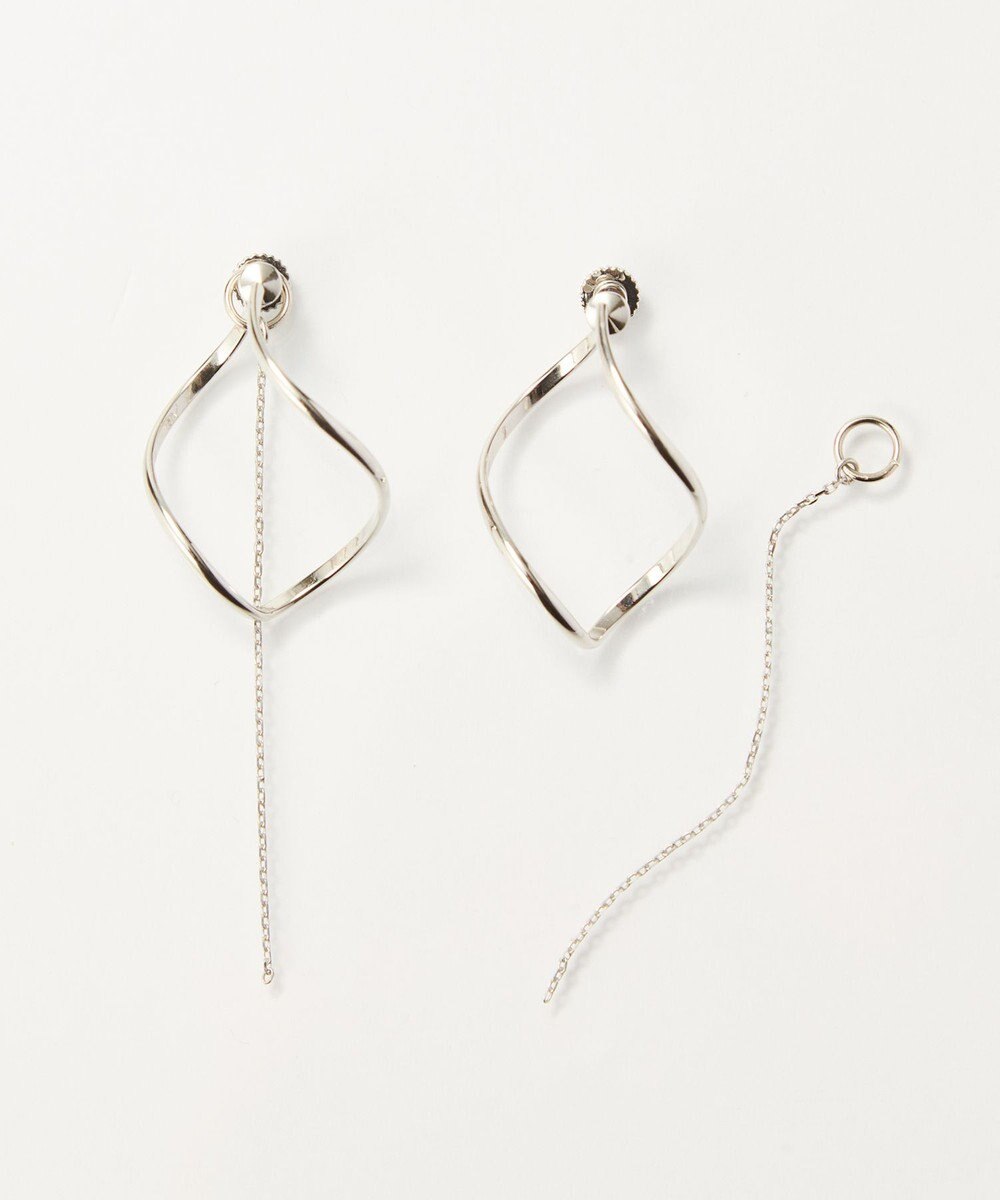 Phoebe 【セレモニーセット】マルチwayメタルボールパールネックレス×2wayグレースツイストラインイヤリングSET 