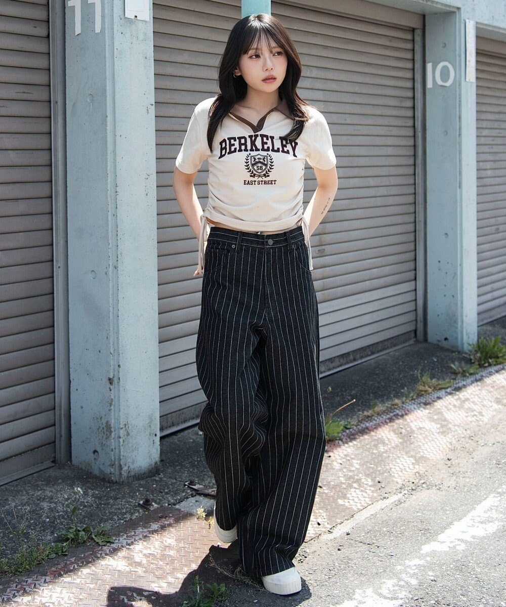 WEGO 【ユニセックス着用ITEM/SMLサイズ展開】エクストラバギーデニムパンツ 