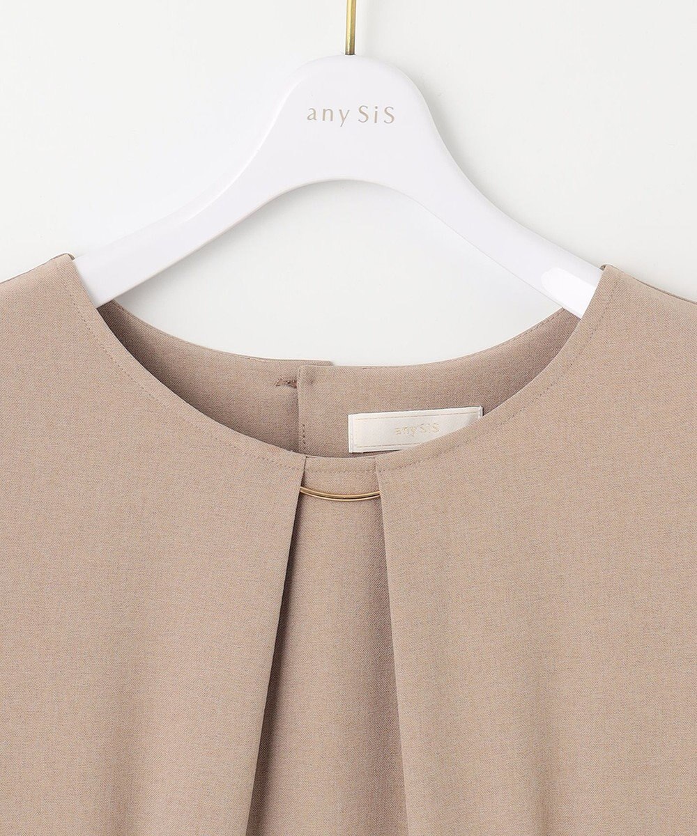 ANY SIS 【WEB・一部店舗限定】リネンライクポリエステル ワンピース 