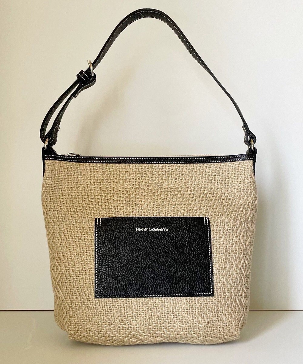 Hekhèr Le Style de Vie 【日本製 / 3WAY】ジュート×牛革 ショルダーバッグmedium 