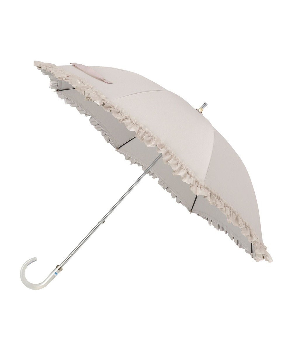 MOONBAT 【ランバン オン ブルー（LANVIN en Bleu）】晴雨兼用日傘　ビジュー付きオーガンジーフリル 