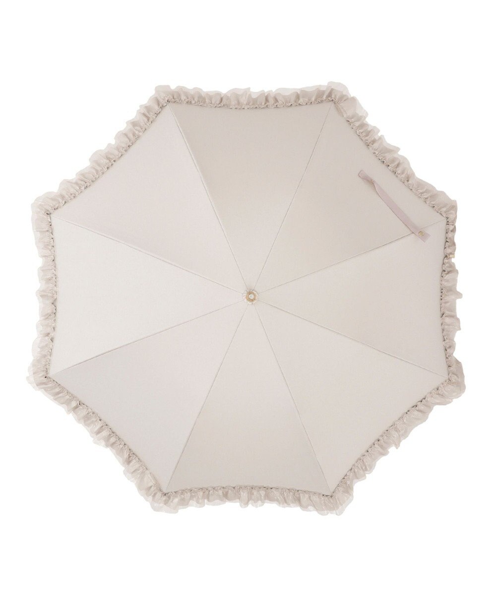 MOONBAT 【ランバン オン ブルー（LANVIN en Bleu）】晴雨兼用日傘　ビジュー付きオーガンジーフリル 