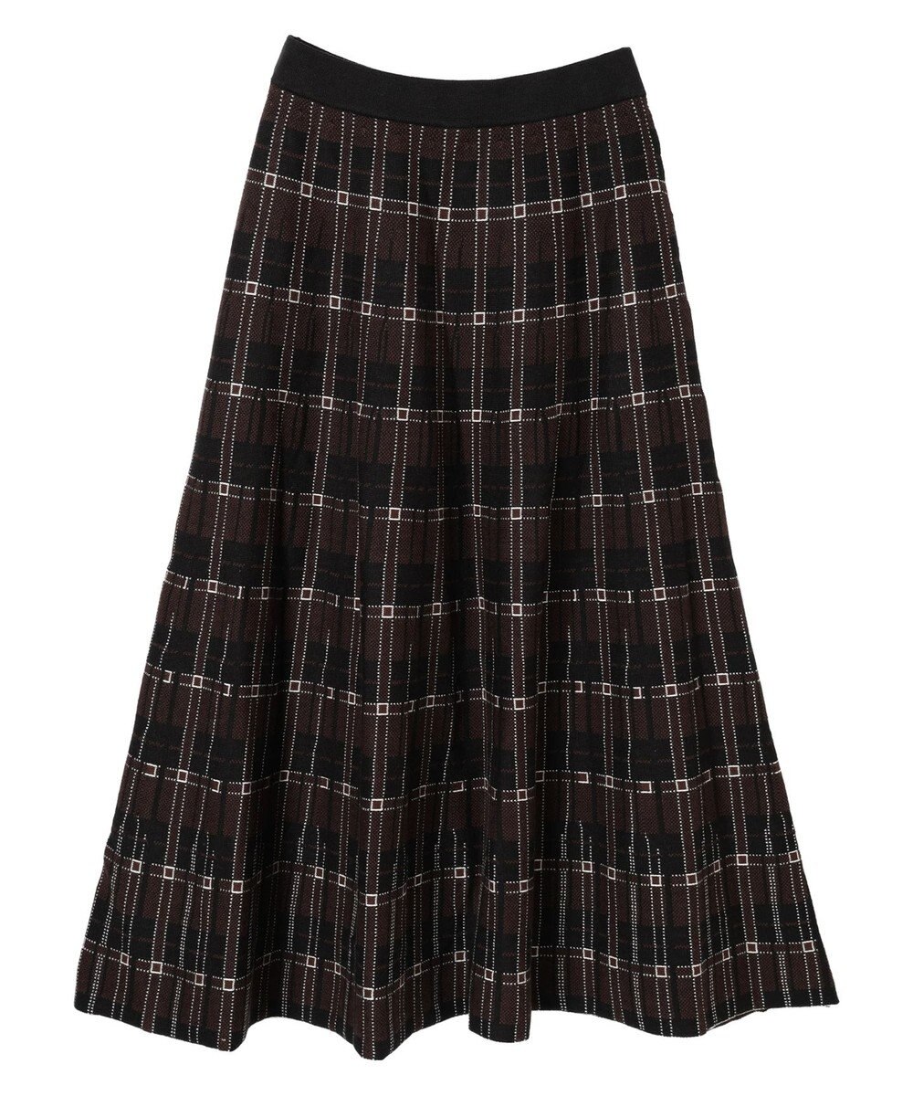 AMERICAN HOLIC ニットプリーツライクチェックスカート 