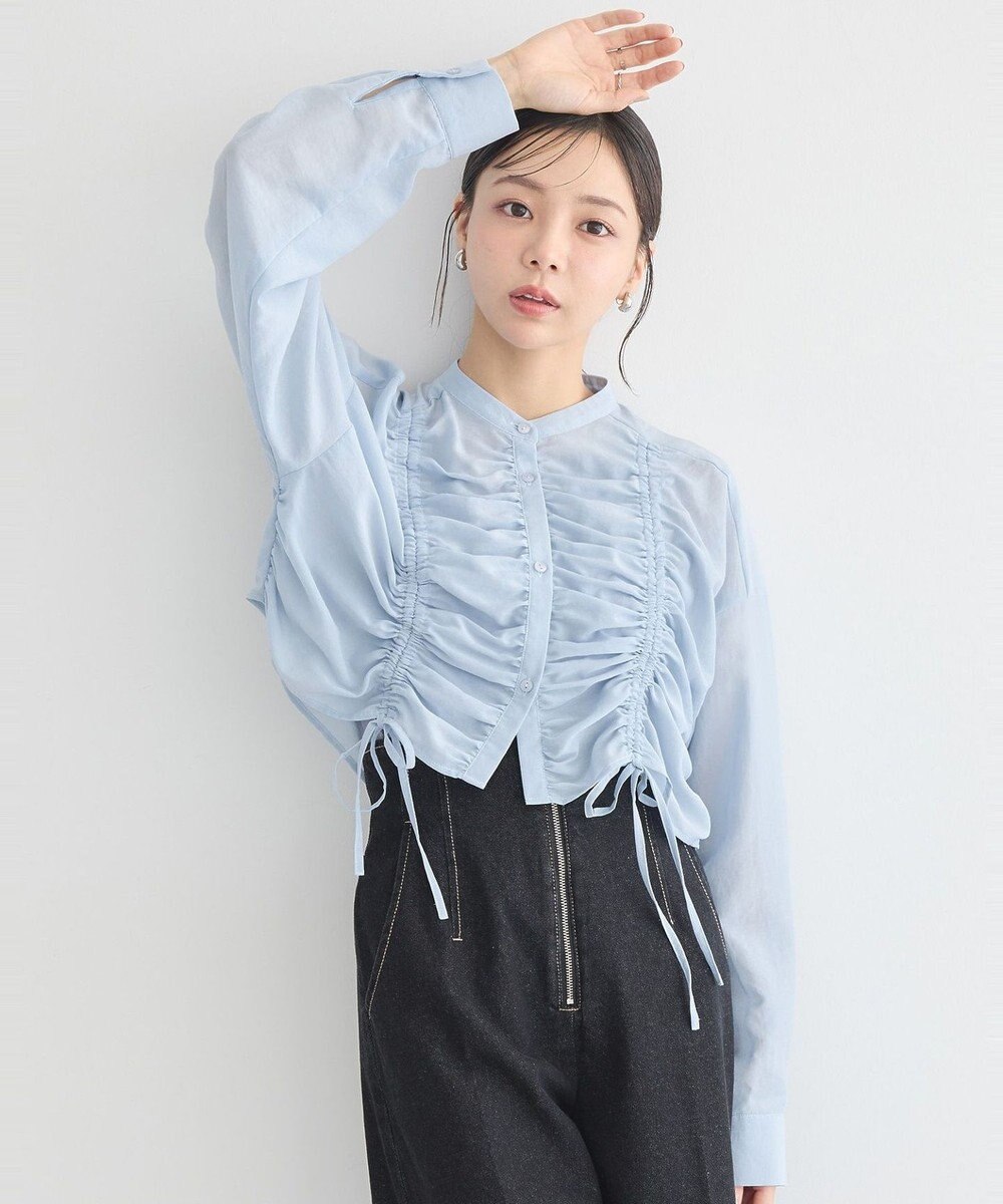 earth music&ecology フロントドロストショートシャツ 