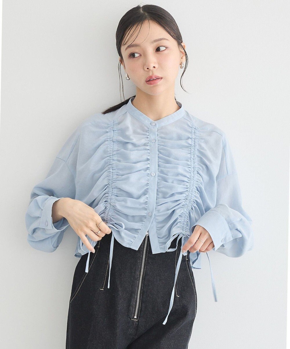 earth music&ecology フロントドロストショートシャツ 