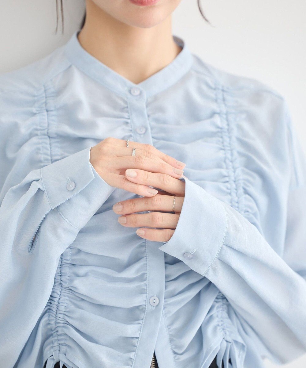 earth music&ecology フロントドロストショートシャツ 