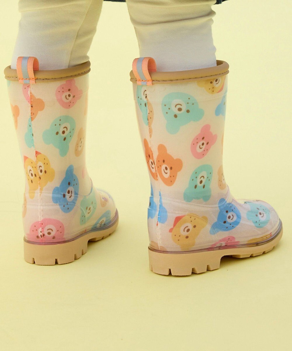 MIKI HOUSE HOT BISCUITS 【13-18cm】 カラフルビーンズ 総柄レインブーツ 