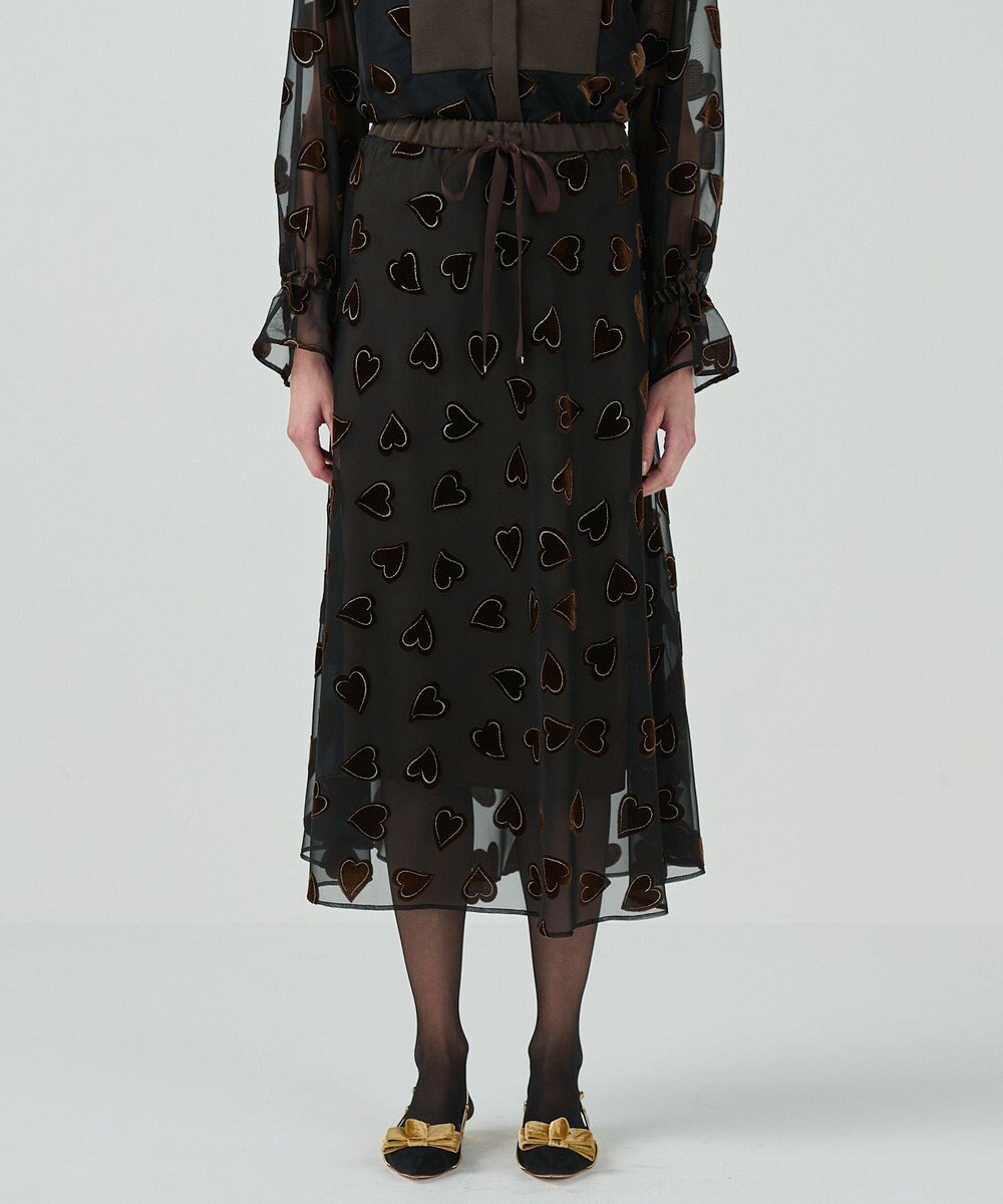 GRACE CONTINENTAL ハートオパールスカート 