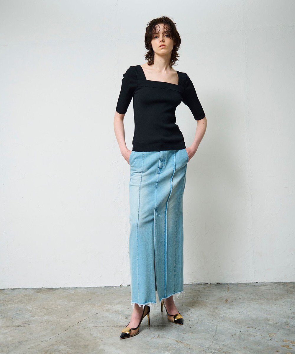 GRACE CONTINENTAL スクエアーネックトップ 