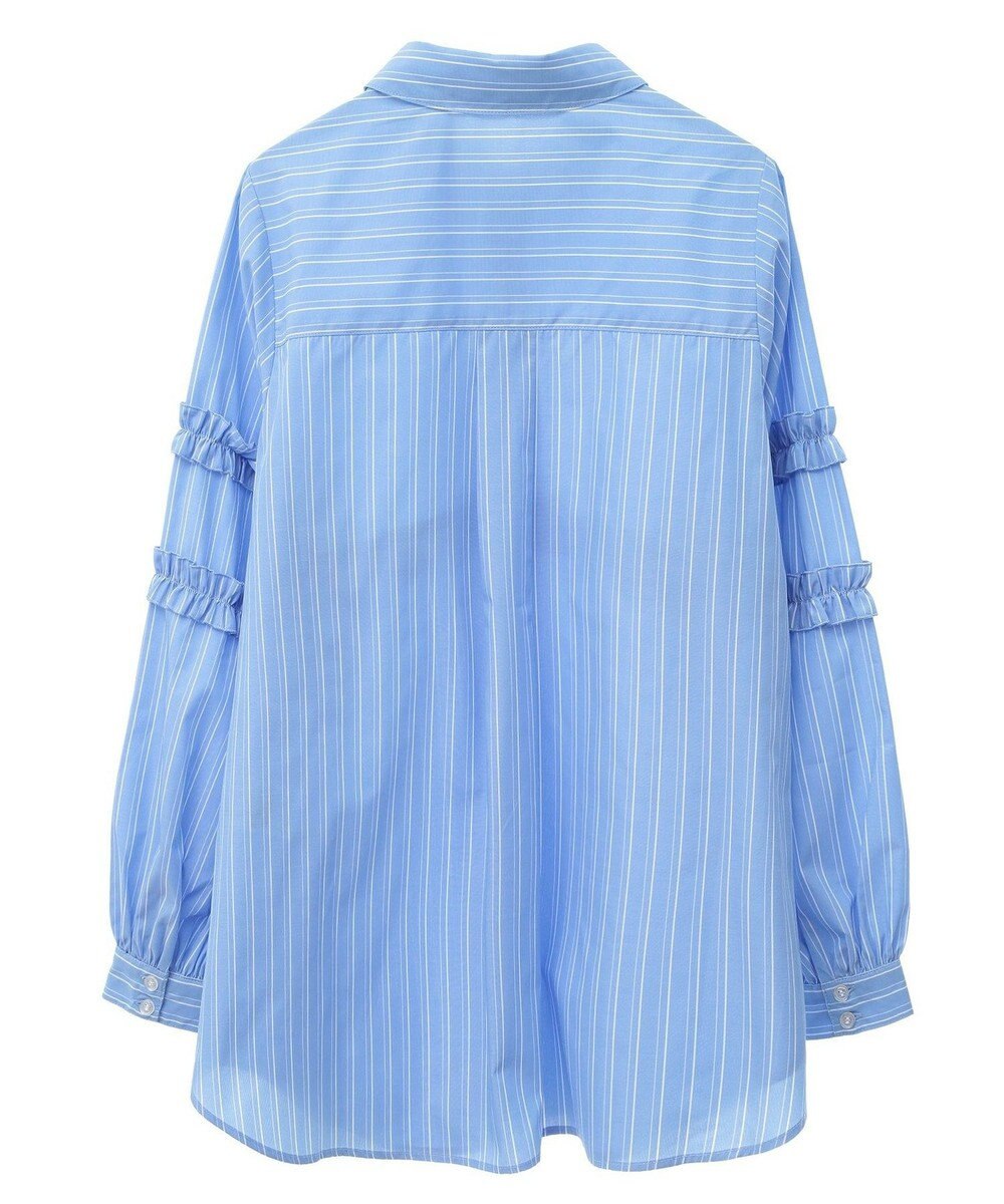 earth music&ecology レギュラーカラーフリルシャツ 