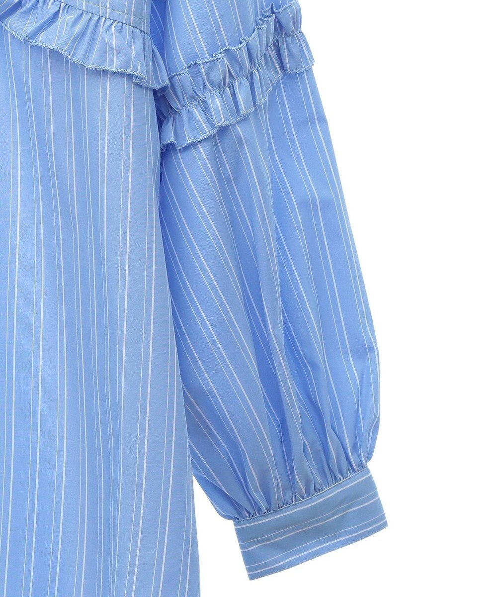 earth music&ecology レギュラーカラーフリルシャツ 