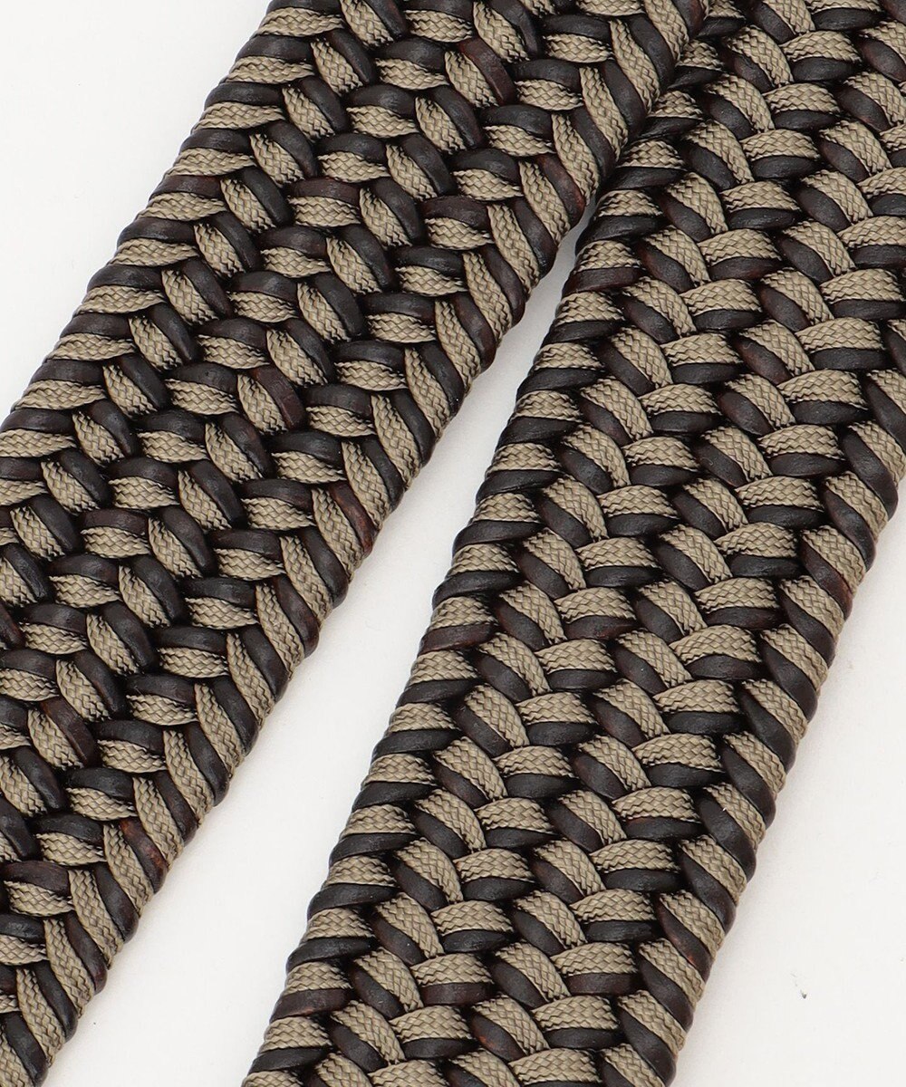 JOSEPH ABBOUD 【キングサイズ・イタリア素材・ストレッチ・日本製】 ストレッチレザーミックス ベルト 