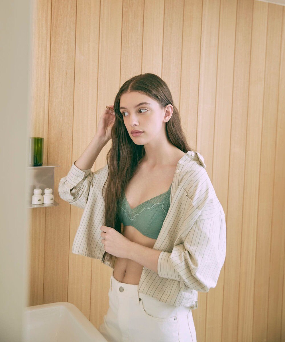 une nana cool 【リニューアル】364ブラ レース ノンワイヤーブラ 