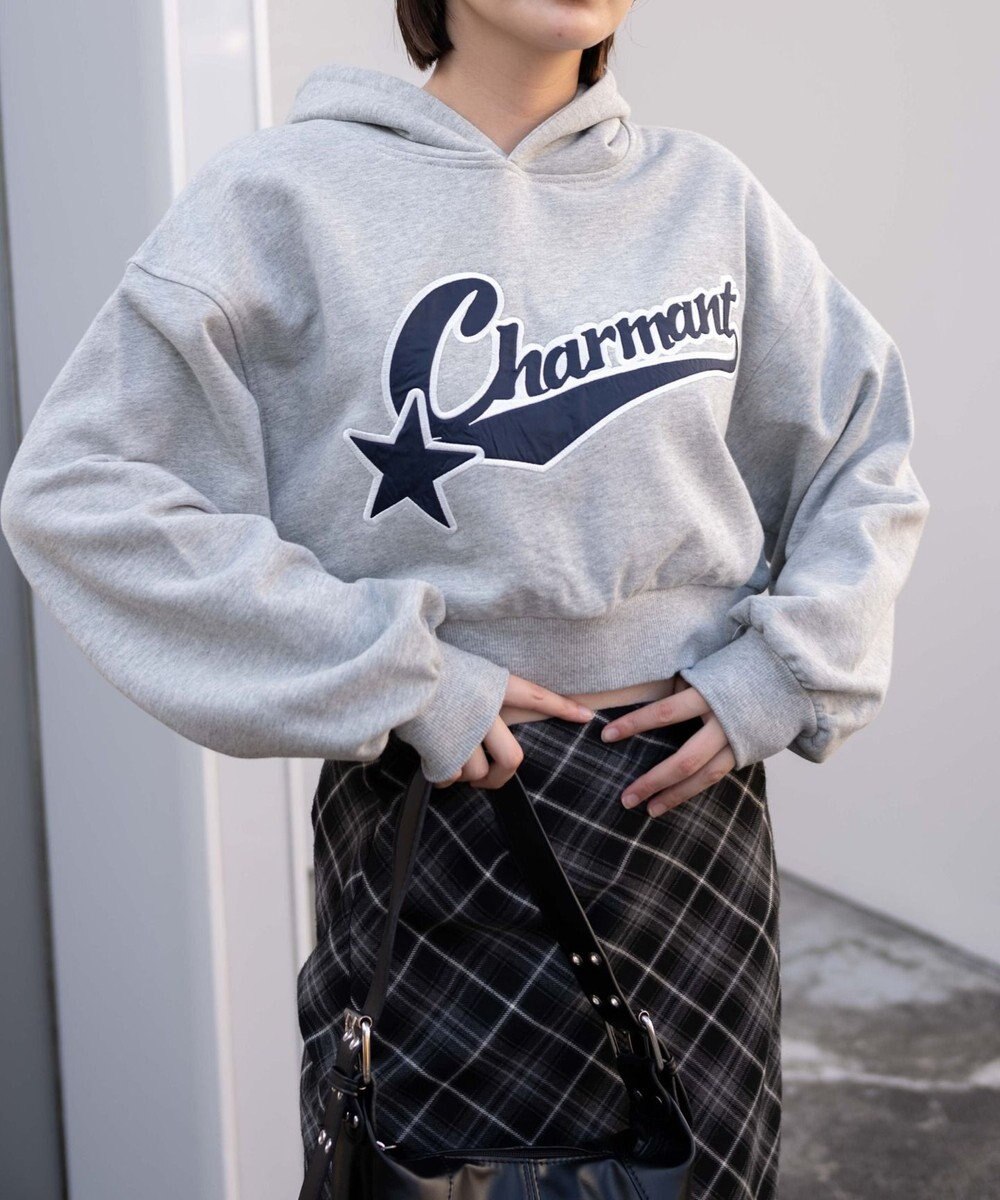 WEGO スタジアムロゴショートプルパーカー 