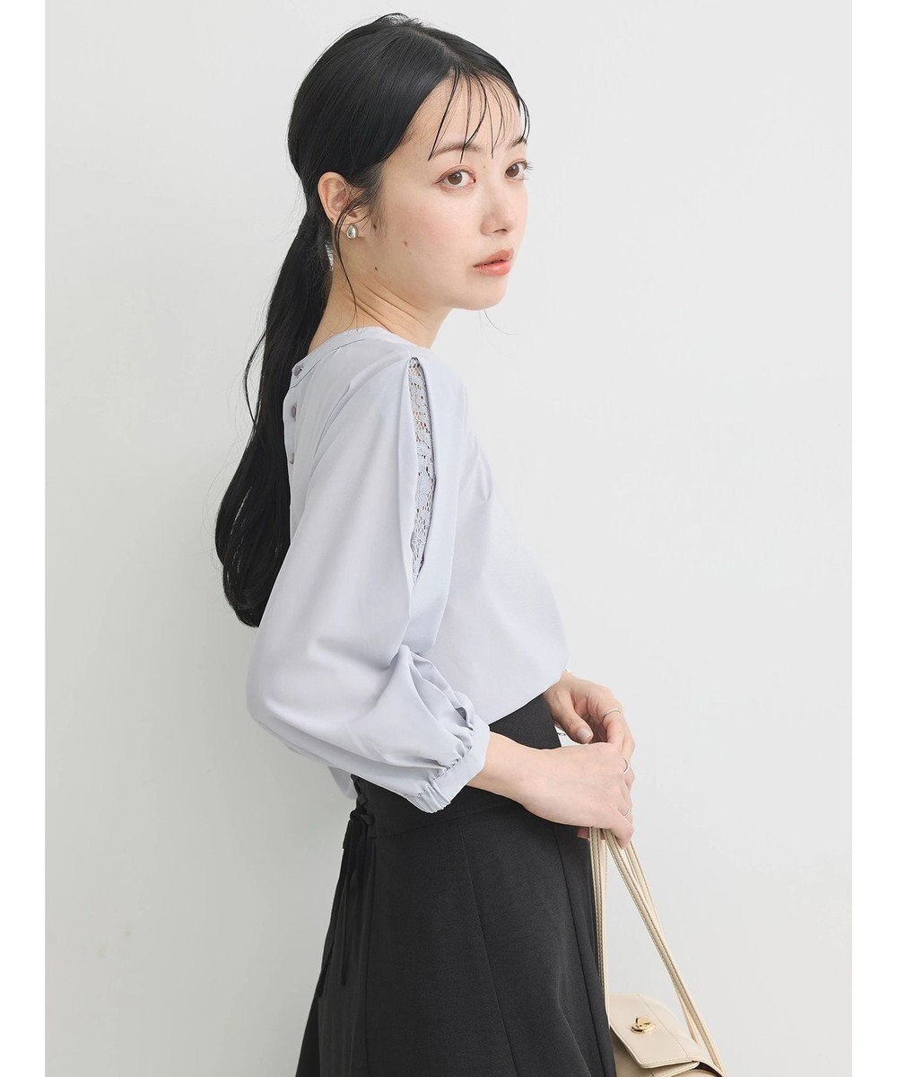 earth music&ecology レーススリーブブラウス 