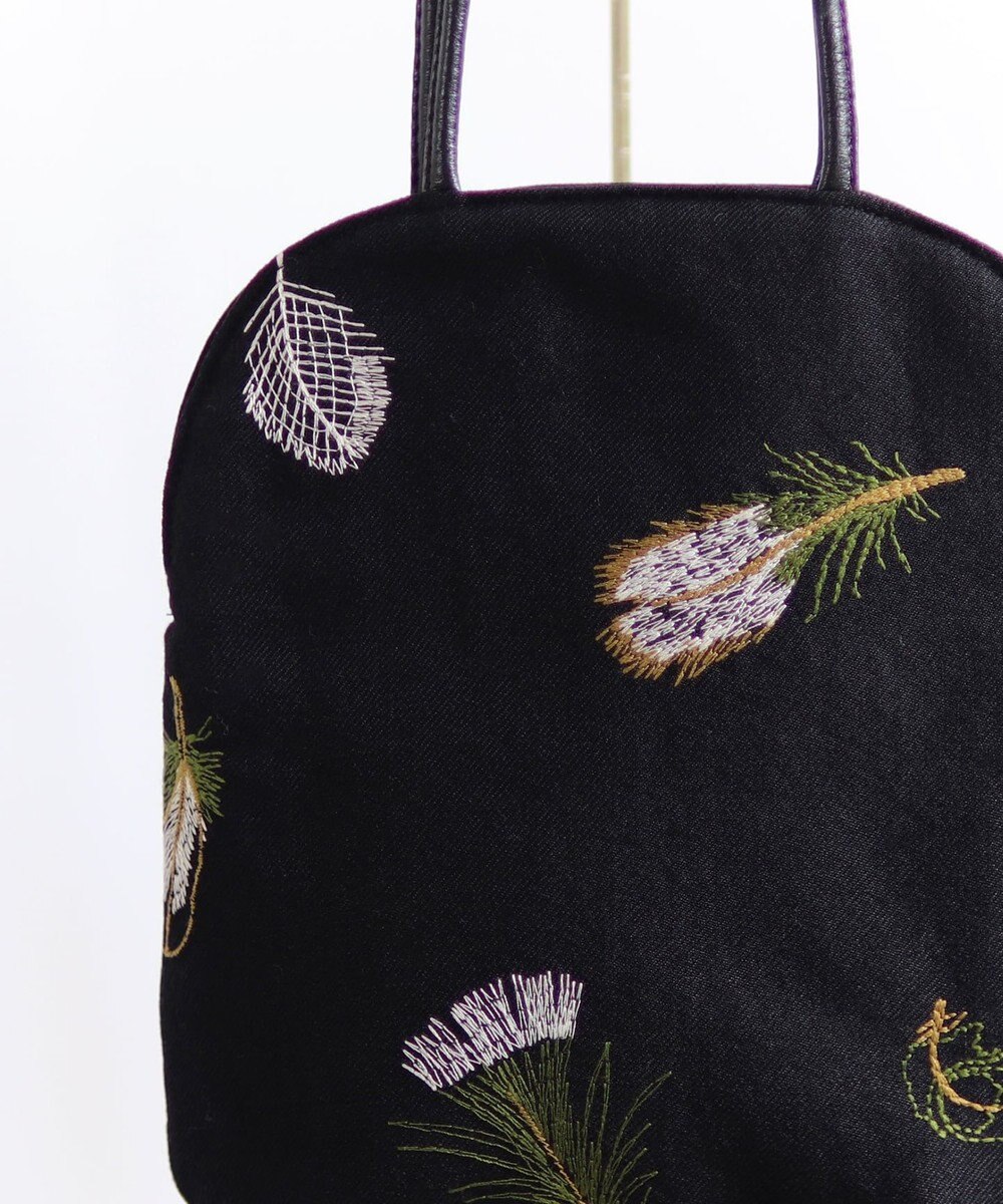 AND WOOL 鳥の羽刺繍のバッグ 