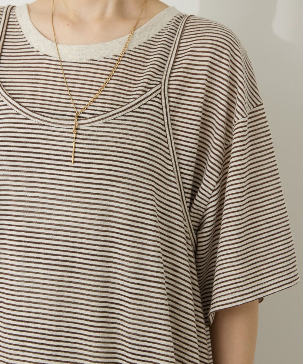 AMERICAN HOLIC 【2点セット】レイヤードボーダーＴワンピース 