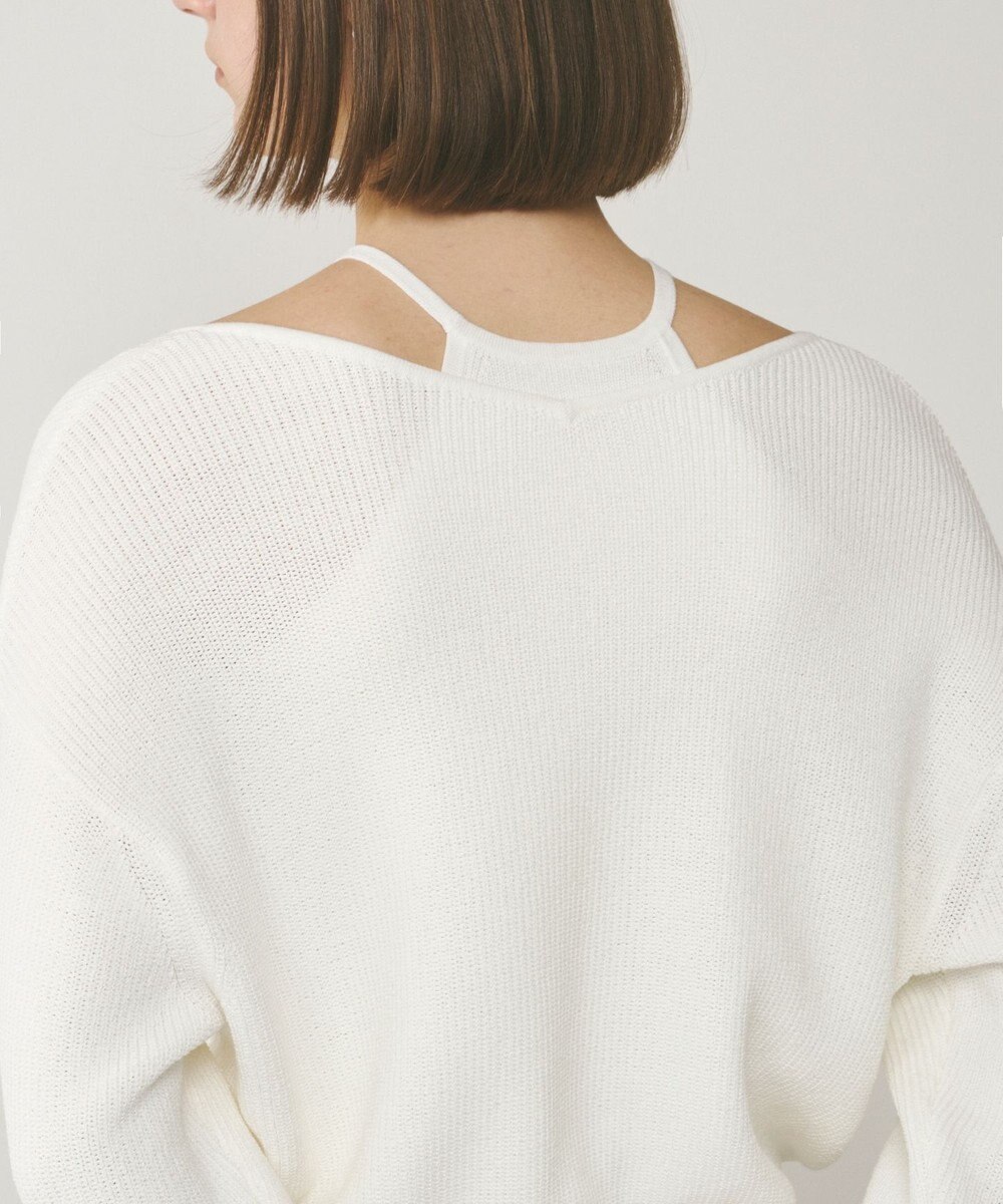 GRACE CONTINENTAL ハイゲージ畦ニットカーディガン 