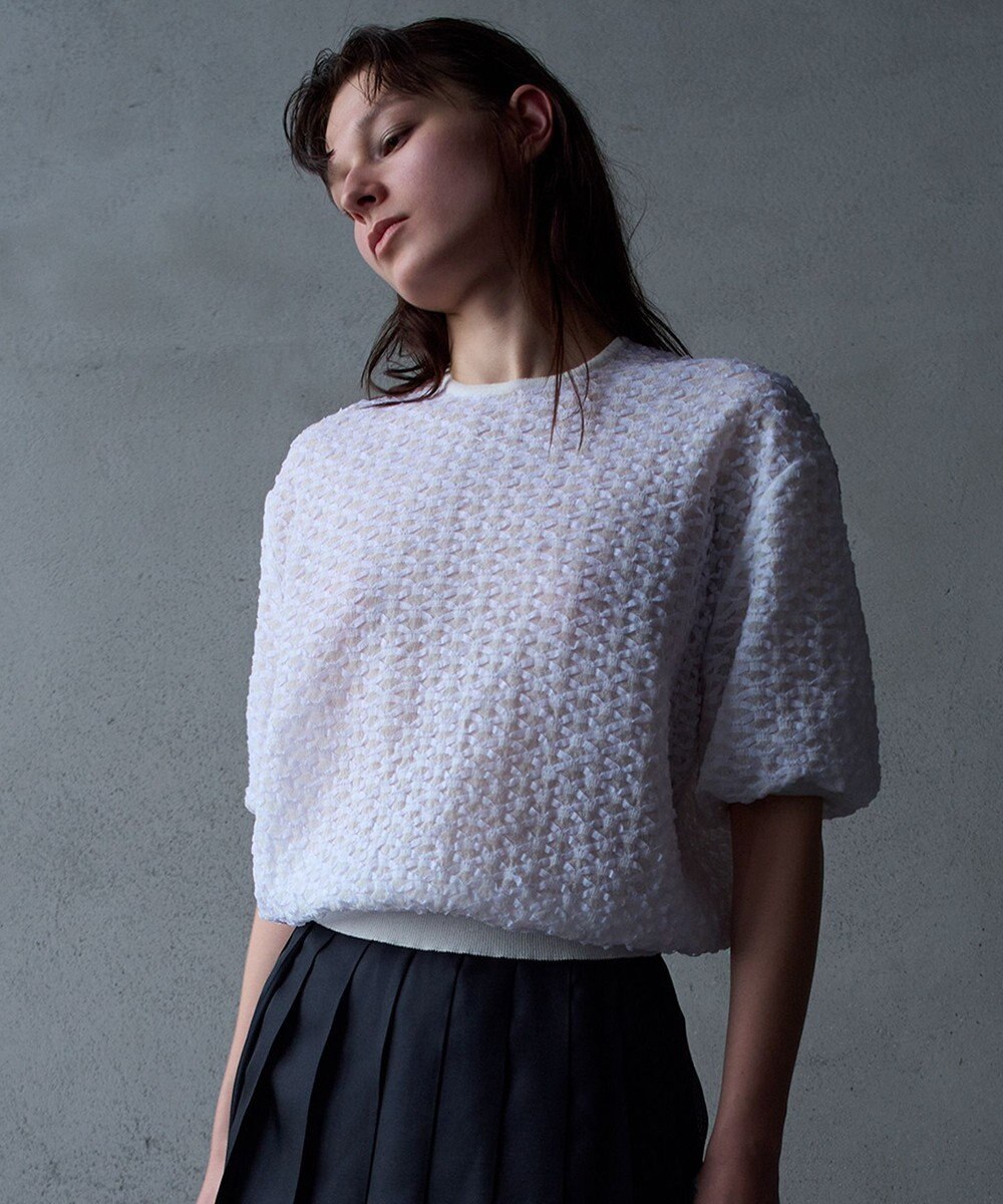 自由区 【カトリエムブーケ】Ruban tisse リボンフォルムプルオーバー 