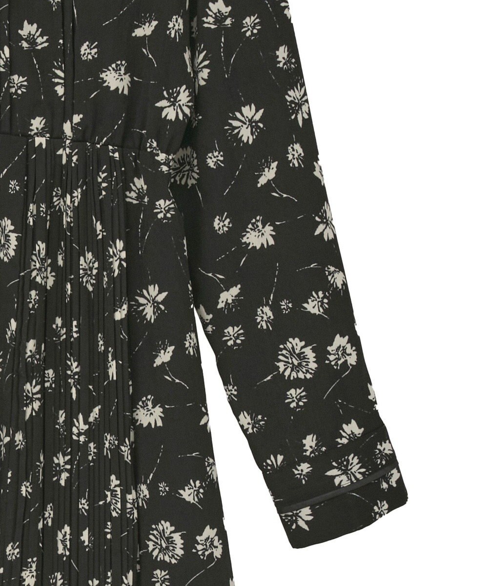 YECCA VECCA フラワー柄プリーツMIXワンピース 