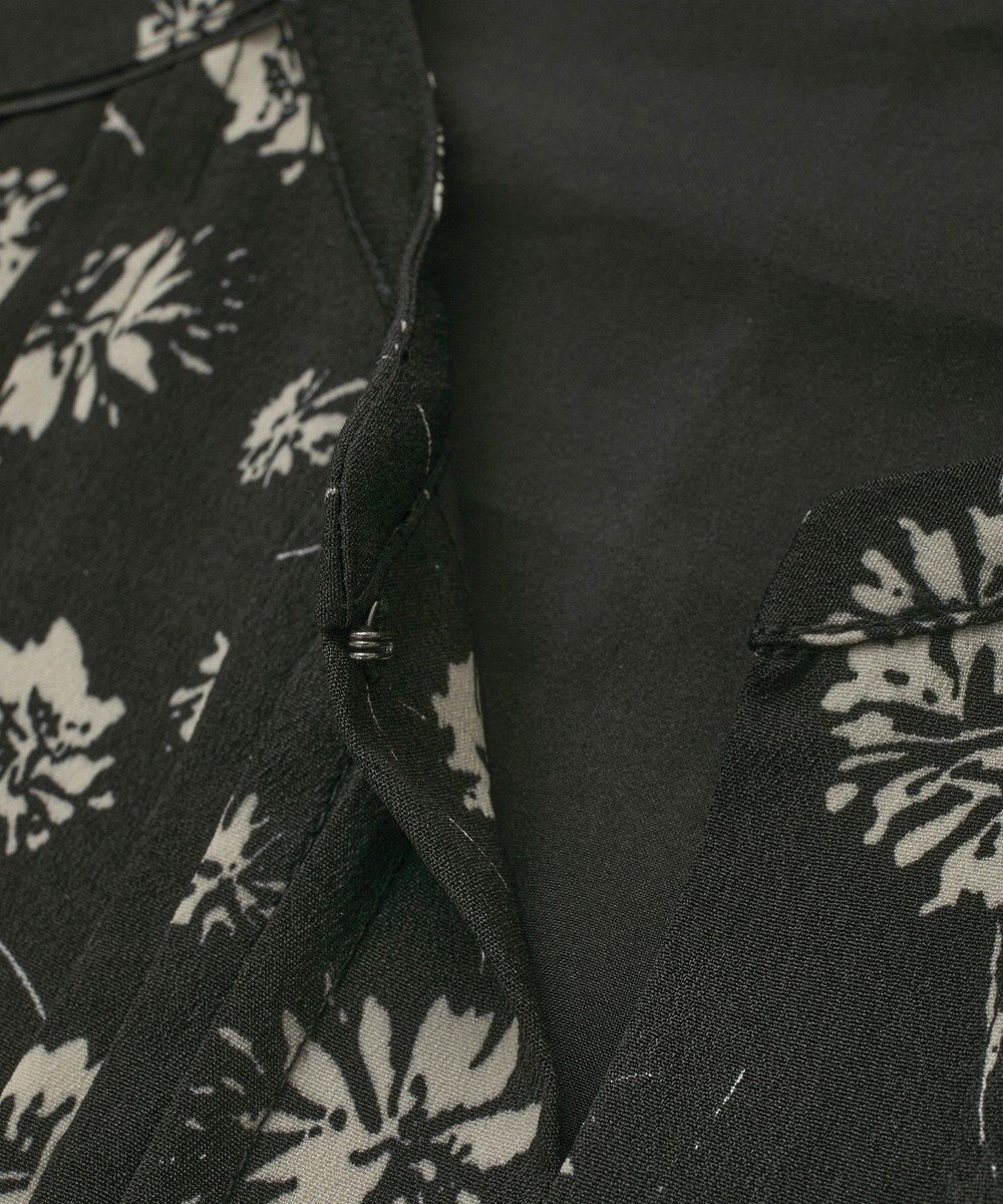 YECCA VECCA フラワー柄プリーツMIXワンピース 