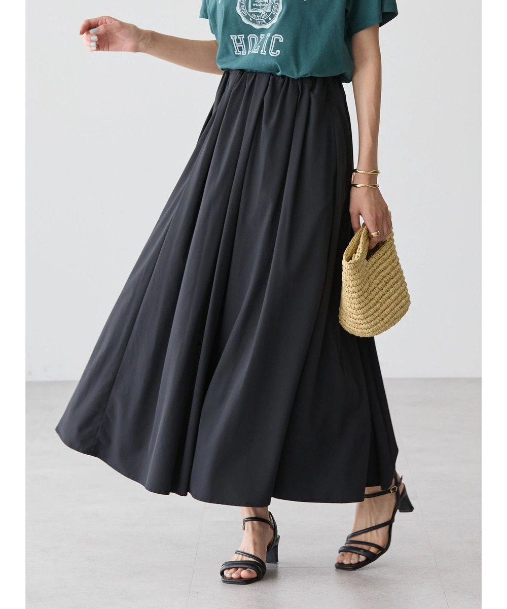 AMERICAN HOLIC イージーケア＋接触冷感ウエストタックフレアスカート 