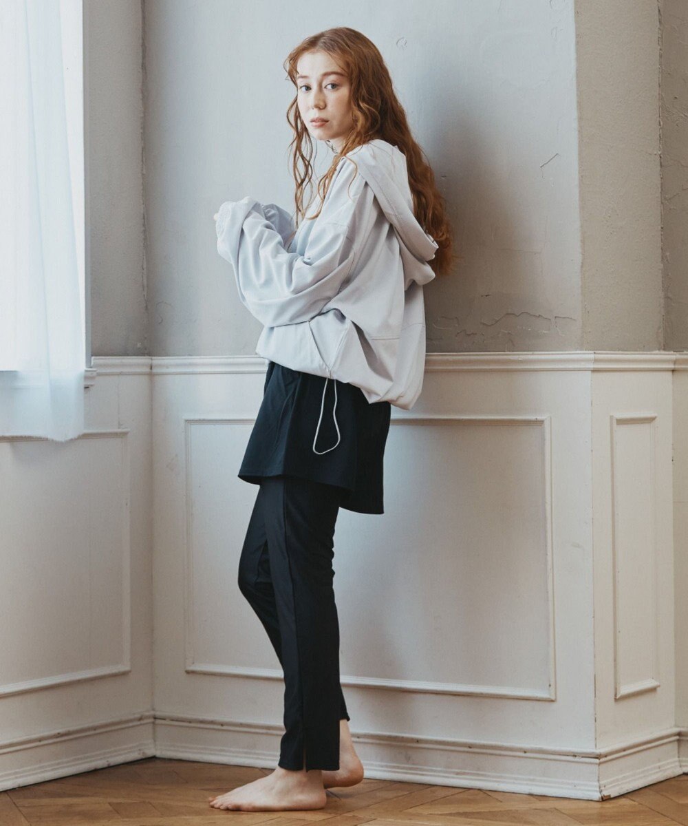 San-ai Resort（三愛水着楽園） 【再入荷】WEB限定商品　ポケット付きハーフジップラッシュパーカー＋リブタンキニ水着+レギンス5点セット【Beach Queen（ビーチクイーン）】 