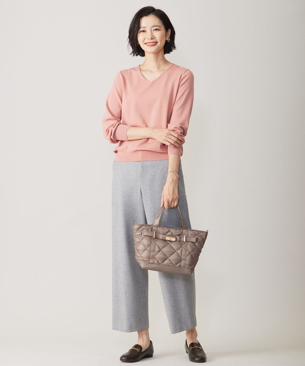 J.PRESS LADIES クラシカル ヘリンボーン セミワイド パンツ 