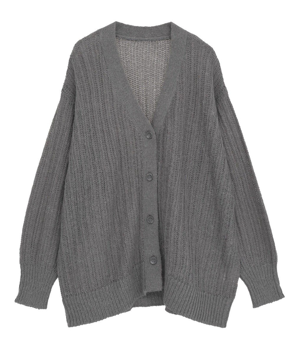 Green Parks シアーニットＶネックカーディガン 