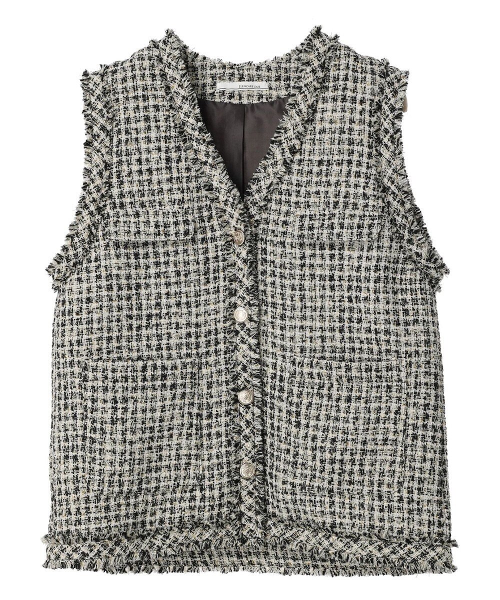 Green Parks ・ＥＬＥＮＣＡＲＥ　ＤＵＥ　ツィードノーカラーベスト 