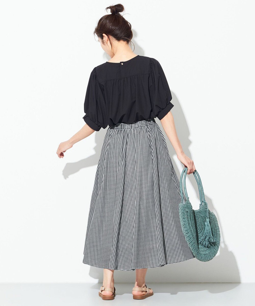 ANY 【ウエストゴム】シャンブレーライク スカート 