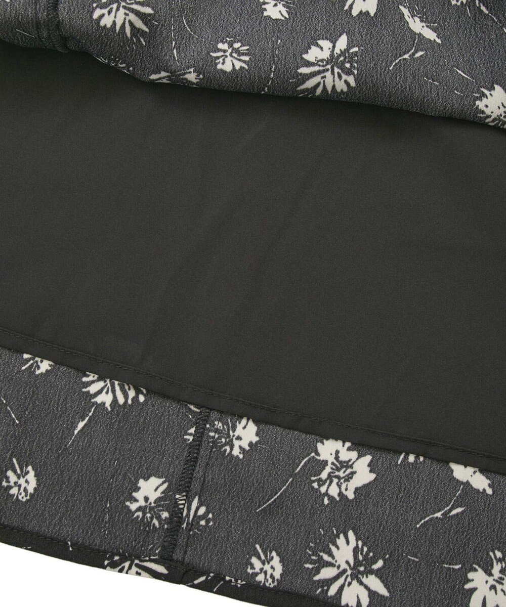 YECCA VECCA フラワー柄プリーツMIXワンピース 