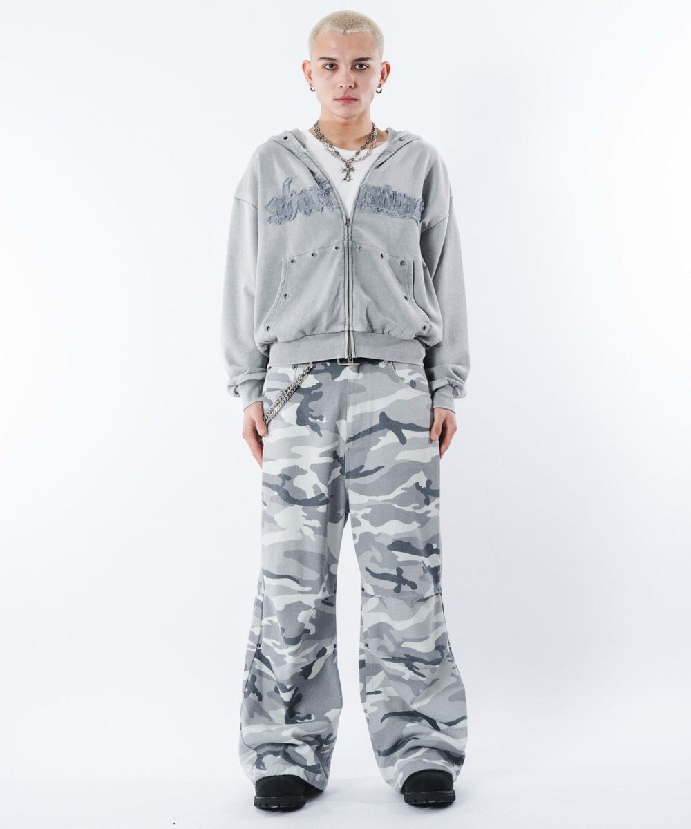 WEGO 【ユニセックス着用ITEM】ブリーチハトメZIPパーカー 