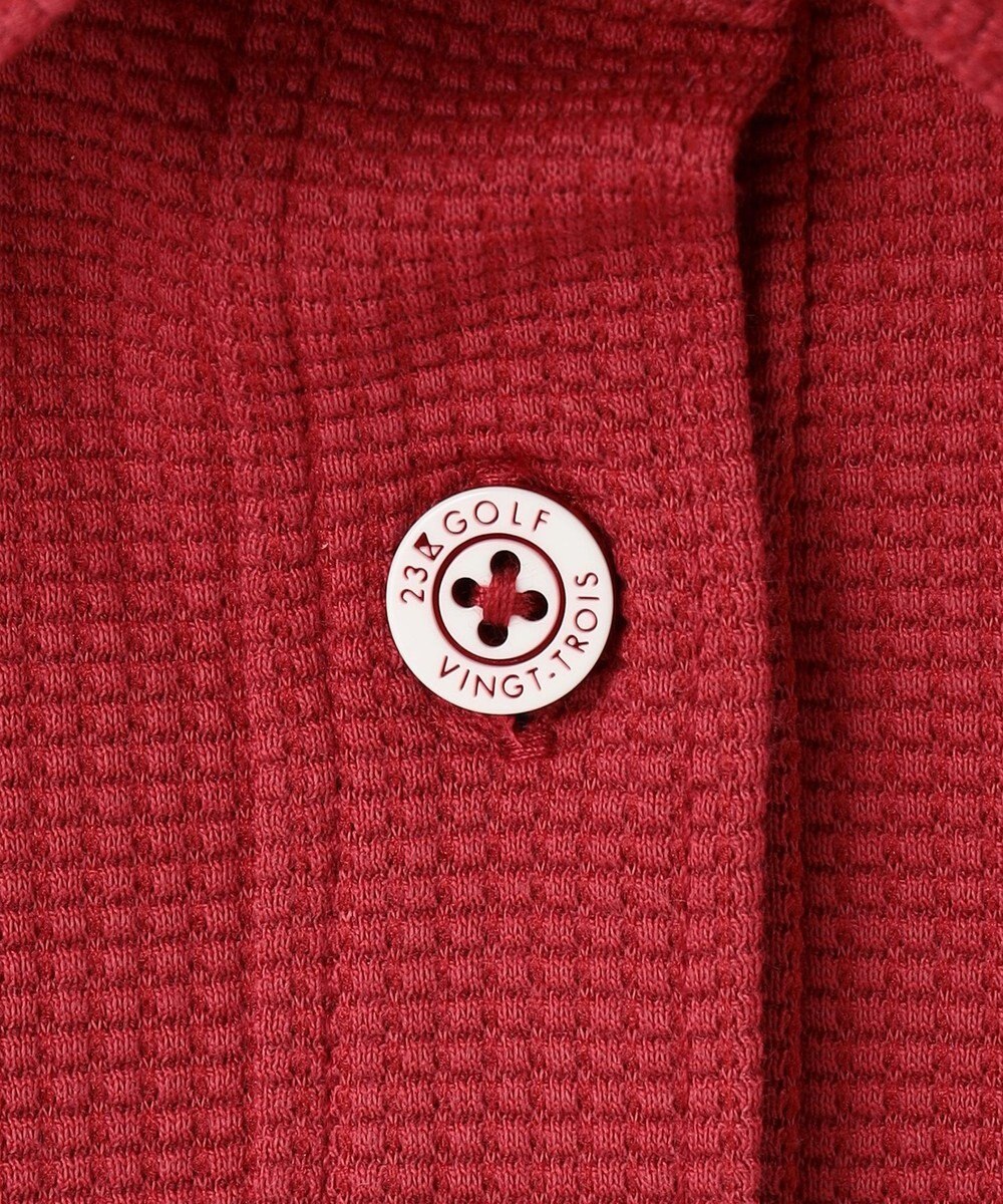 23区GOLF 【WOMEN】スクエアカノコ 長袖 ポロシャツ 