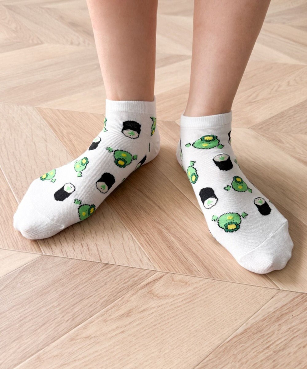 WEGO フードチェンジ総柄ショートソックス 