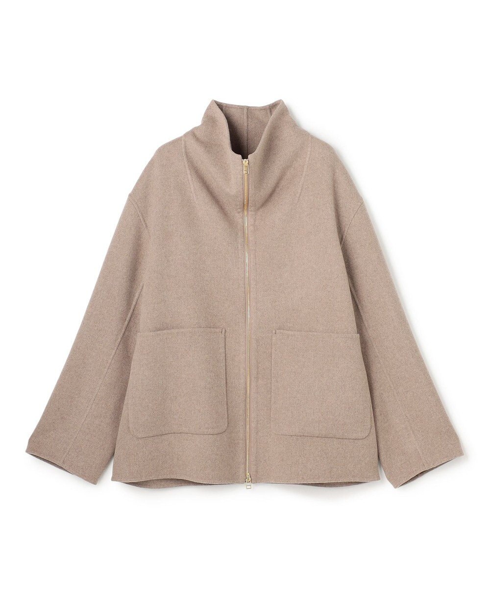 BEIGE， BOW / ウールリバー スタンドカラーコート 