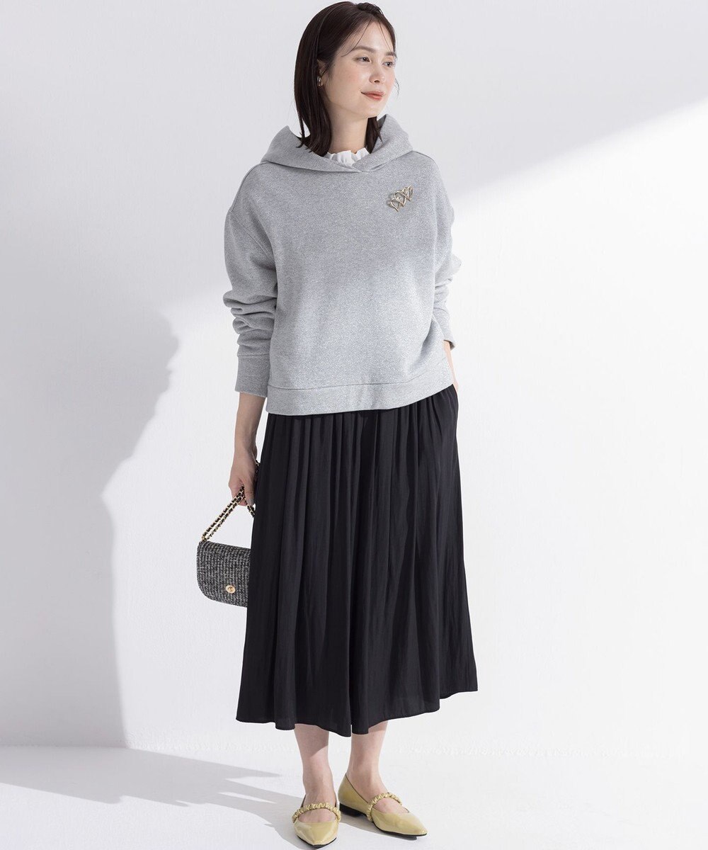 組曲 L 【WEB限定カラーあり】ギャザーライトデシン パンツ 